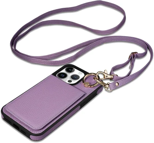 Vista 24 de Funda para iPhone 12 Pro/12, 6.1'', Funda Cartera Cruzada Desmontable con Ranuras para Tarjetas con Bloqueo RFID, Anillo de Soporte 360, Funda Negro