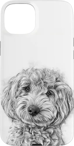 Vista 9 de iPhone 12/12 Pro Golden Doodle Retrato lindo perro ilustración caso de regalo