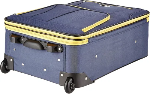 Vista 4 de Rockland juego de 4 piezas de valijas con ruedas y bolsas para viaje, Marino), F32-NAVY
