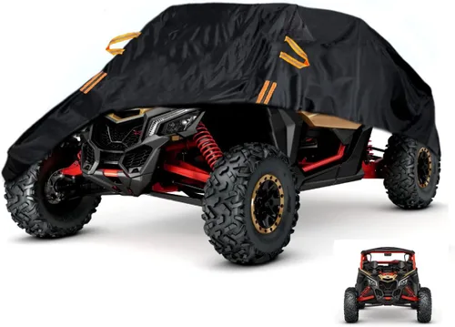 Vista 12 de Cubierta UTV impermeable resistente tela Oxford para todo tipo de clima, cubiertas de protección para Polaris RZR Ranger Can-Am Defender Teryx