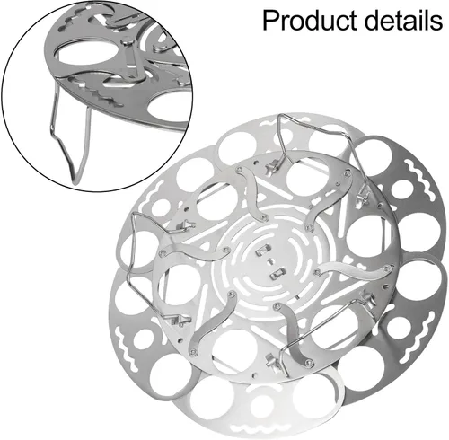 Vista 5 de Adjustable Stainless Steel Steamer Basket, Expandable Vegetable Steaming Rack With Foldable Feet For Pressure Cooker And Pot, 304 Metal Kitchen