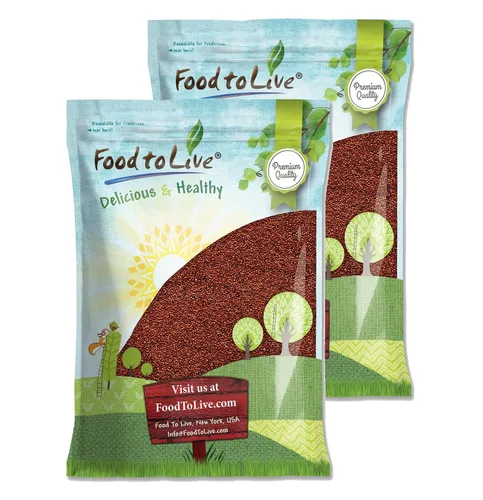 Vista 9 de Food to Live Quinua roja, 12 onzas de semillas integrales antiguas, crudas, germinables, kosher, veganas, sirtfood, a granel. Cocción rápida