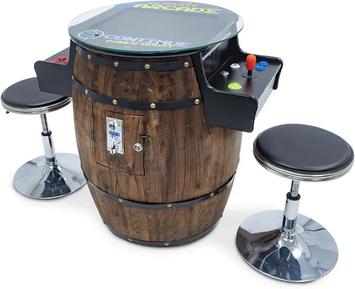 Vista 8 de Creative Arcades - Máquina arcade de tamaño completo de grado comercial estilo barril de vino Estándar/M/L Juegos clásicos 2 joysticks Sanwa