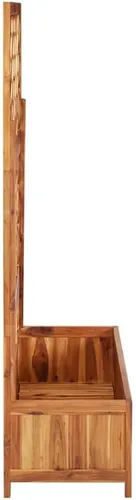 Vista 7 de vidaXL Cama elevada de madera de acacia maciza con enrejado, maceta rectangular versátil para exteriores, para patios, jardines o patios traseros