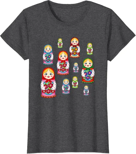Vista 7 de Rusia - Camiseta de juguete retro para niños, diseño de muñecas rusas
