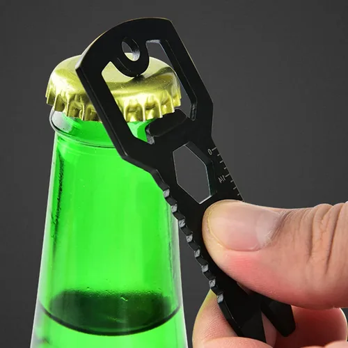 Vista 7 de Herramienta multiherramienta para acampar al aire libre con llave extractora de uñas, duradera para picnic