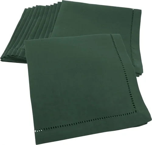 Vista 17 de SARO LIFESTYLE Servilleta de cóctel con borde cosido (juego de 12), negro, 6"x6