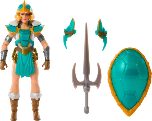 Vista 8 de Masters of the Universe Origins Tortugas de Grayskull Casey Jones Figura de acción de juguete, 16 articulaciones, armadura y armas, cruce entre TMNT