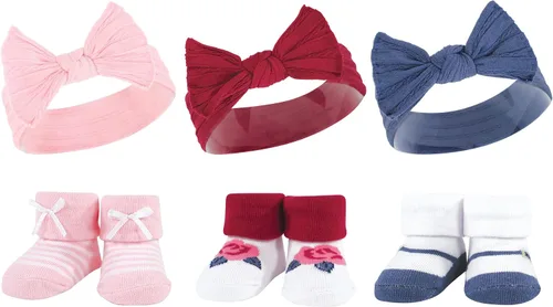 Vista 47 de Hudson Baby Conjunto de regalo de diadema y calcetines para niña