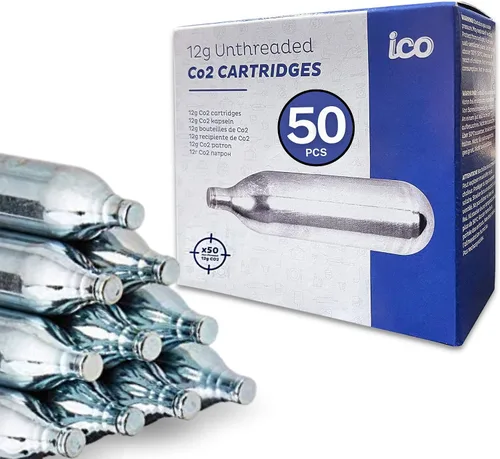 Vista 7 de ICO 12 Gram Co2 Cartridges Non-Threaded, CO2 cartridges BB Gun, CO2 BB Pistol, Airsoft Pistol, and Paintball Markers