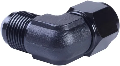 Vista 4 de Adaptador de montaje Espeeder An para mampara, aluminio anodizado, macho/hembra, 90 grados, color negro, Negro
