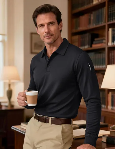 Vista 2 de MAGNIVIT Camisas Polo para Hombre de Manga Larga, de Secado Rápido, Rendimiento Militar, Táctico, para Combate del Ejército