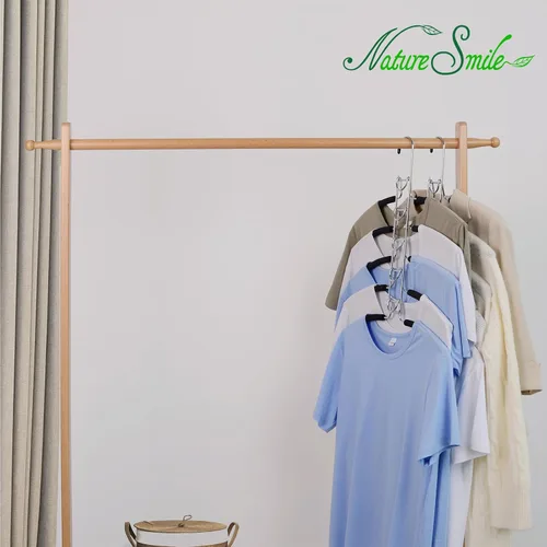 Vista 8 de Nature Smile Perchas de ropa para suéter sin hombros, múltiples capas, ahorro de espacio, para camisetas y blusas, (paquete de 2 unidades)