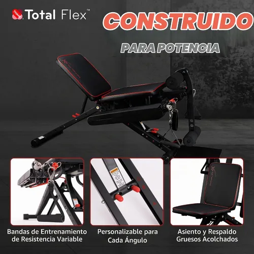 Vista 3 de TOTAL FLEX Diseño Compacto, Gimnasio en Casa, Ejercicios Versátiles, Equipo de Entrenamiento, Equipo de Fitness