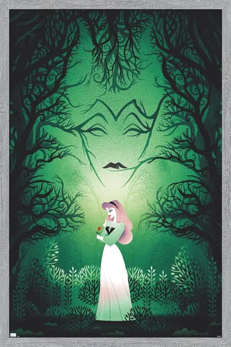 Vista 17 de Trends International Disney Princess - Póster de pared de La Bella Durmiente - Good vs Evil de 14.725 x 22.375 pulgadas, versión enmarcada de madera