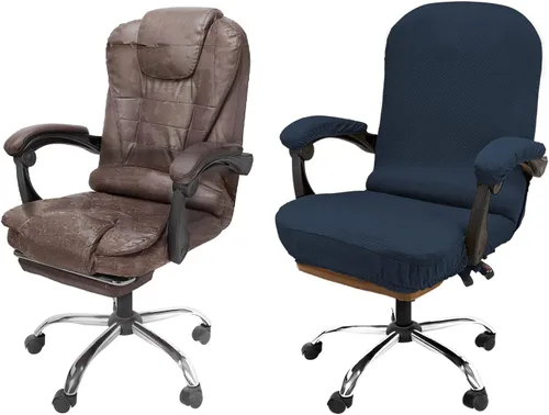 Vista 21 de NeColorLife Funda de asiento grande para silla de oficina de 19.7 a 26 pulgadas, funda elástica para sillas ejecutivas y de juegos, lavable