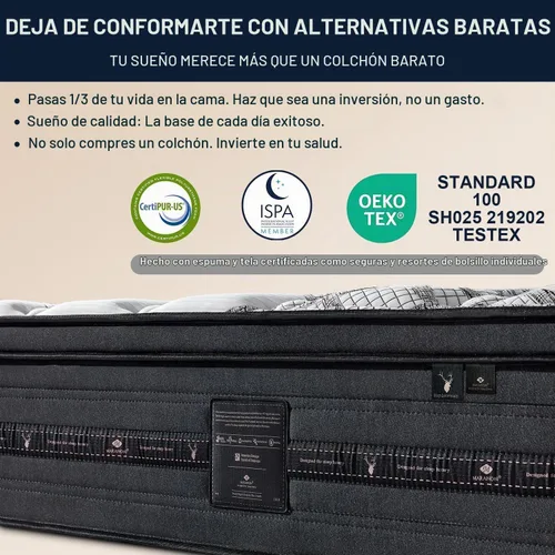 Vista 8 de Colchón individual de 12 pulgadas, colchón híbrido de tamaño individual en una caja, bobinas envueltas individualmente y espuma viscoelástica de gel