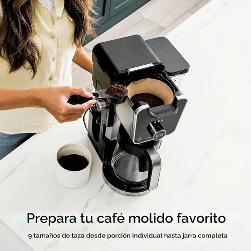 Vista 4 de Ninja Cafetera de goteo con combo K Cup, sistema de café especial DualBrew Pro, máquina de café compatible con cápsulas K-Cup, cafetera de servicio