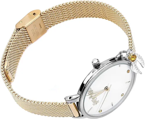 Vista 3 de Harry Potter Reloj dorado Snitch Charm adornado con cristales, Oro, Moderno