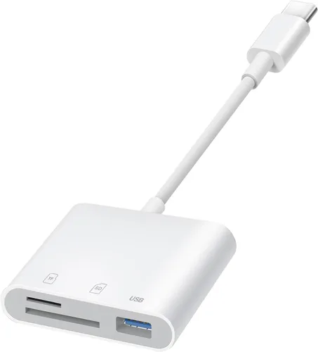Vista 6 de Lector de tarjetas SD USB C para iPhone 15-17, adaptador de tarjeta de memoria USB C a Micro SD para iPad/Mac Pro/Air, lector de tarjetas de cámara