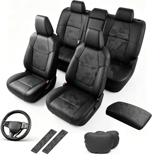Vista 13 de AOMSAZTO Seat Covers for Mazda 3 2014 2015 2016 2017 2018 2-Negro