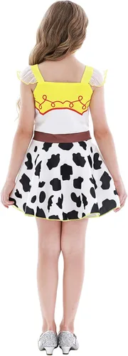 Vista 2 de Disfraz de Halloween para niñas, disfraz de vaquera, cumpleaños, princesa, regalo de Navidad