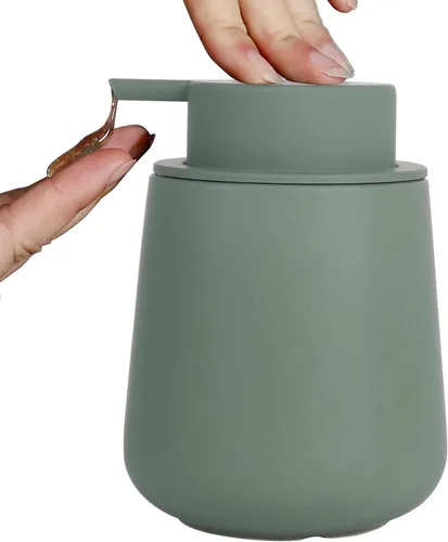 Vista 20 de INGOFIN Dispensador de Jabón de Cerámica Espumoso - Dispensador de Jabón de Mano de 12oz de Espuma para Baño, Dispensador de Platos Moderno