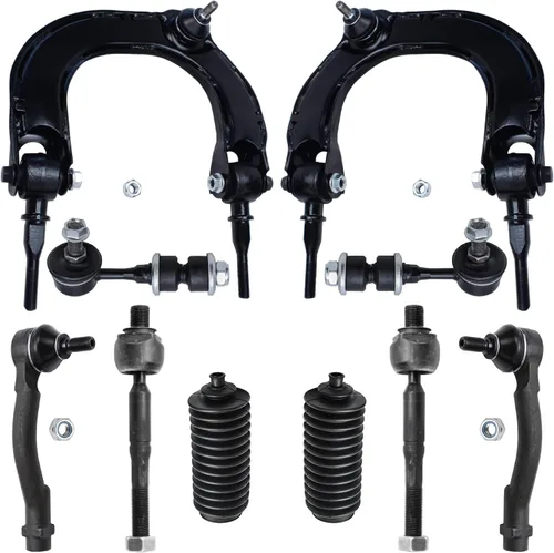 Vista 126 de Detroit Axle - Kit de suspensión delantera de 10 piezas para Jeep 2002-2004