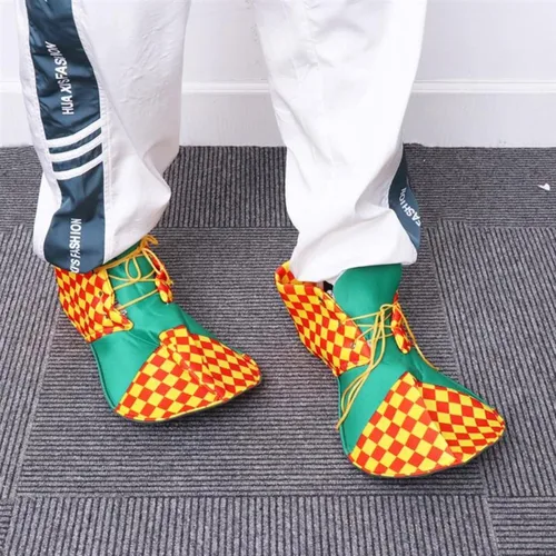 Vista 3 de liyang Zapatos de payaso para adultos, hombres y mujeres, accesorios de disfraz divertidos, zapatos de cabeza redonda, accesorios de graduación