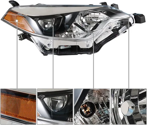 Vista 3 de munirater 8111002E60 - Lámpara de luz delantera derecha negra con repuesto integrado para Co-rolla 4 puertas Sedan 2014 2015 2016