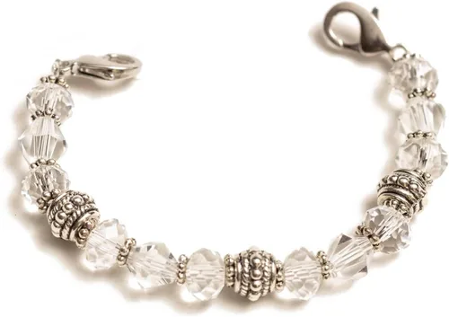 Vista 34 de Pulsera elástica de alerta médica, pulsera de identificación médica de repuesto intercambiable, etiqueta de identificación no incluida, cristales