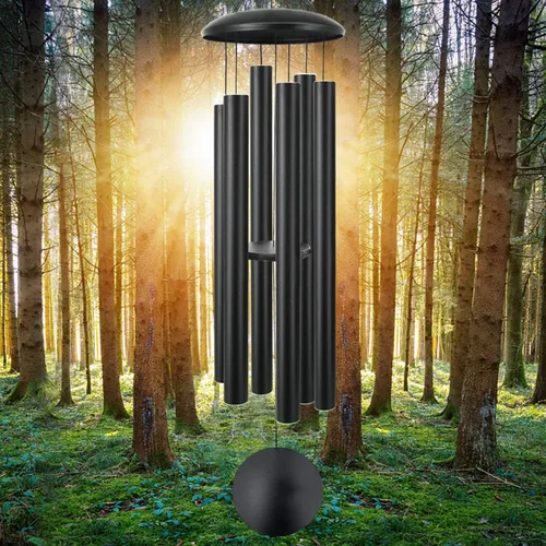 Vista 16 de ASTARIN Campanillas de viento conmemorativas para exteriores, 36 pulgadas con 6 tubos pesados, tono profundo para decoración colgante de jardín
