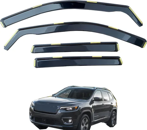 Vista 19 de inchannel - Visera de ventana compatible con Toyota 4Runner 2010-2024, protectores de lluvia, deflector de viento, humo, 4 piezas