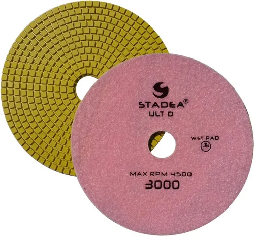 Vista 7 de PPW115X almohadillas de pulido de granito 4 "almohadillas de diamante fijadas para granito cuarzo piedras polaco