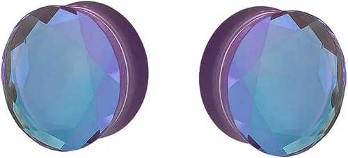 Vista 2 de Aurora Borealis - Medidores de oreja de cristal de doble silla