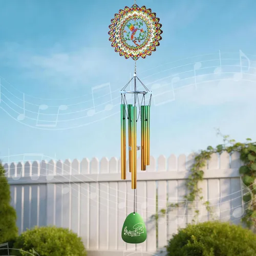 Vista 10 de Aoedelyart Campanillas de Viento del Árbol de la Vida para Exteriores en Liquidación, Campanillas de Viento para la Pérdida de un Ser Querido