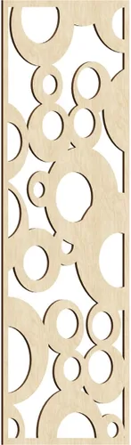 Vista 125 de 9 3/8"W x 24 3/8"H x 1/4"T Farwell Decorativos Paneles de Pared de Madera Calado, Hickory