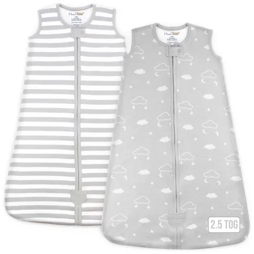 Vista 21 de Mama Cheetah Saco de dormir para bebé de 0.5 TOG, Manta portátil de algodón orgánico para bebé con cremallera bidireccional, Saco de dormir