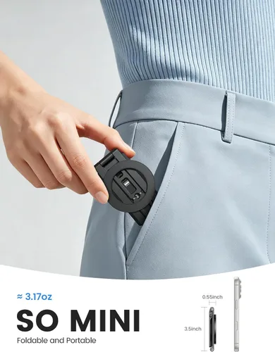 Vista 7 de Lamicall Soporte de Trípode Magsafe - [Ultra-compacto] Trípode Magnético de Aluminio para iPhone 17/16 Pro Max Air, Soporte de Cama Flexible