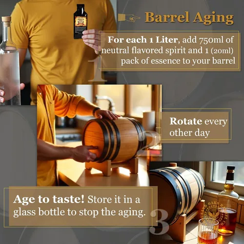 Vista 7 de Esencia de sabor a whisky de canela (paquete individual), recambio de sabor de licor para envejecimiento en barrica, mezcladores de cócteles