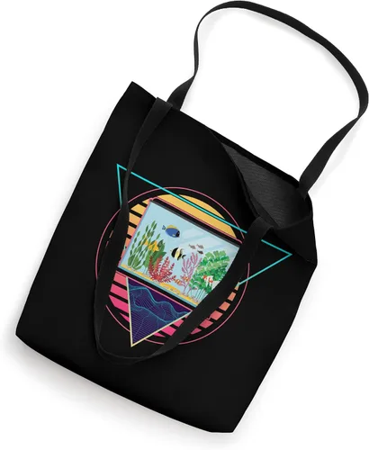 Vista 2 de Futurista Fish Tank Synthwave Vaporwave Aquarium Bolsa de asas estética