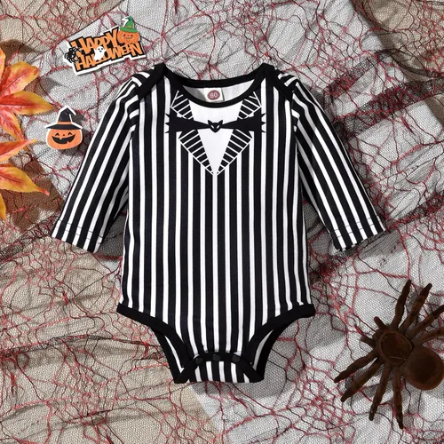 Vista 8 de HIHA Conjunto de 3 piezas de ropa de Halloween de manga larga para bebés, niños y niñas