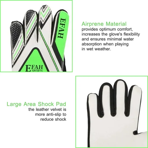 Vista 4 de Guantes de portero de fútbol para niños y jóvenes, guantes de portero de fútbol con agarres fuertes