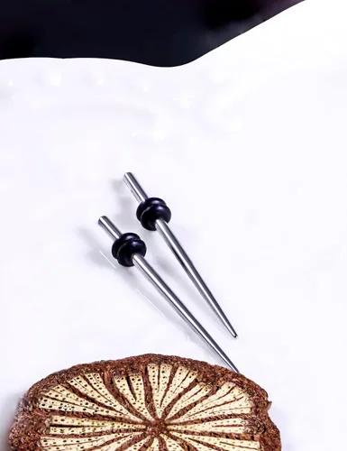 Vista 6 de Vsnnsns 14G 12G 10G 8G 6G 4G 2G 0G 00G 316L - Kit de estiramiento de acero inoxidable quirúrgico 316L, pasador de inserción para oreja, nariz