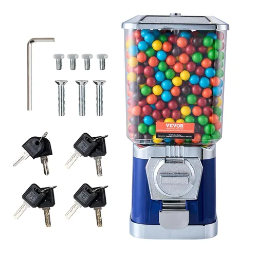 Vista 9 de VEVOR - Máquina expendedora de chicles para niños, de policarbonato, para tiendas de juegos, con monedas para cápsulas de juguete, bolas hinchables