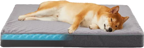 Vista 12 de WATANIYA PET Cama de Espuma Viscoelástica para Perros Medianos, Camas Refrescantes para Perros Medianos, Cama Ortopédica Lavable para Mascotas