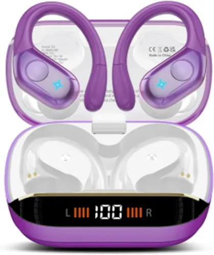 Vista 12 de Auricular Inalámbrico, Auriculares Bluetooth 5.4 de 75Hrs IP7 Impermeables para Deporte, Auriculares Inalámbricos para Correr con ENC Cancelación