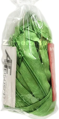 Vista 2 de Zipperstop - 15 unidades de 18 pulgadas YKK FASHION TREND COLOR #4.5 cremalleras largas para bolso, fabricadas en Estados Unidos, con cordón blanco