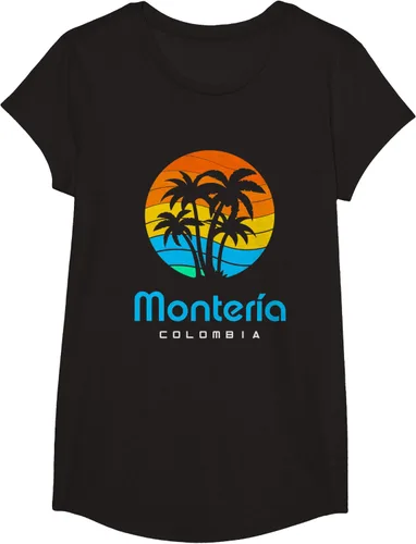 Vista 5 de Camiseta Montería Colombia, Negro