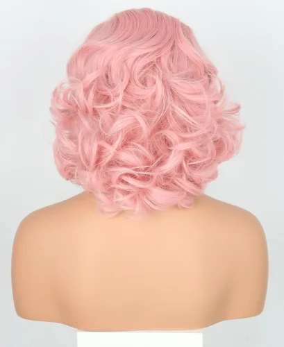 Vista 7 de Peluca corta rizada estilo Bob de los años 50 para mujer, peluca de disfraz de Halloween